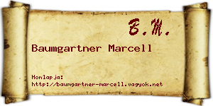 Baumgartner Marcell névjegykártya
